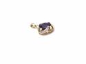 9ct Amethyst & Diamond Pendant