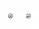 9ct Diamond Cluster Stud Earrings