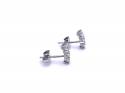 18ct White Gold Diamond Stud Earrings