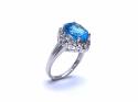 9ct Blue & White Topaz Cluster Ring