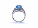 9ct Blue & White Topaz Cluster Ring