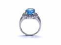 9ct Blue & White Topaz Cluster Ring