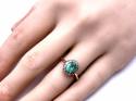 9ct Emerald & Diamond Cluster Ring