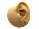 9ct White Gold Peridot & Diamond Cluster Earrings