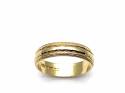 18ct Yellow Gold Patterned Wedding Ring