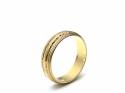 18ct Yellow Gold Patterned Wedding Ring