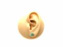 9ct Yellow Gold Jade Stud Earrings