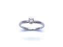 18ct White Gold CZ Solitaire Rings