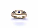 15ct Sapphire & Diamond 5 Stone Ring 1908