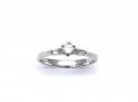 18ct White Gold Diamond Solitaire Ring