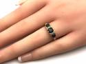 18ct Sapphire & Diamond 3 Stone Ring