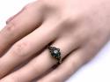 9ct Emerald & Diamond Cluster Ring