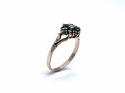 9ct Emerald & Diamond Cluster Ring