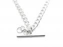 Silver Plated Double Watch Albert Style Chain