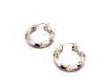 9ct Yellow Gold Twisted Hoop Earrings 20mm