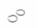 9ct White Gold Hoop Earrings 15mm