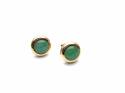 18ct Yellow Gold Jade Stud Earrings