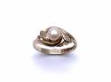 9ct Yellow Gold Pearl Solitaire Ring