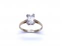 9ct Yellow Gold CZ Solitaire Ring