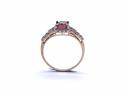 9ct Pink Topaz & Diamond Ring