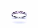 9ct White Gold Pink Topaz Ring