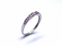 9ct White Gold Pink Topaz Ring