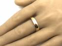 9ct Yellow Gold D Shaped Wedding Ring 5mm