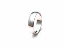 9ct White Gold D Shape Wedding Ring 5mm