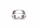 9ct White Gold D Shape Wedding Ring 5mm