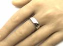 9ct White Gold D Shape Wedding Ring 5mm