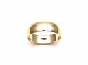 9ct Yellow Gold D Shaped Wedding Ring 7mm