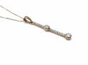 9ct Yellow Gold Diamond Pendant & Chain