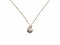 9ct Yellow Gold Diamond Pendant & Chain