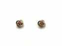 9ct Yellow Gold Ruby Knot Earrings