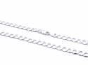 Silver Flat Link Curb Chain 20 inches