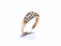 18ct Yellow Gold CZ Crossover Ring