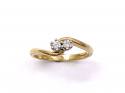 18ct Yellow Gold Diamond 2 Stone