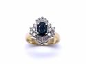 18ct Sapphire & Diamond Cluster Ring