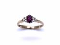 9ct Yellow Gold Ruby & Diamond Ring