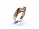 9ct Yellow Gold Pearl Solitaire Ring