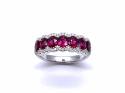 18ct White Gold Ruby & Diamond Eternity Ring