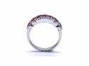 18ct White Gold Ruby & Diamond Eternity Ring