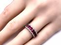 18ct White Gold Ruby & Diamond Eternity Ring