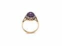 9ct Amethyst & Diamond Cluster Ring