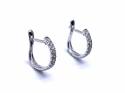 18ct White Gold Diamond Hoop Earrings 0.30ct