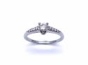 18ct White Gold Solitaire Ring