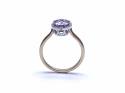 9ct Yellow Gold Amethyst & Diamond Halo Ring