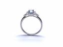 9ct White Gold Aquamarine & Diamond Ring