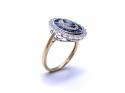 18ct Yellow Gold Sapphire & Diamond Dress Ring