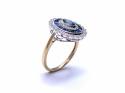 18ct Yellow Gold Sapphire & Diamond Dress Ring
